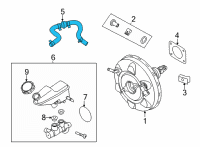OEM 2021 Hyundai Elantra Hose Assembly-Brake Booster Vacuum Diagram - 59130-AB200