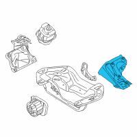 OEM 2016 BMW X5 Engine Mount Bracket Left Diagram - 22-11-6-882-035