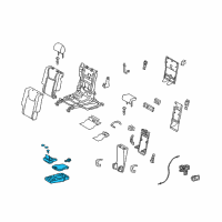 OEM Lexus RX450h Rear Seat Armrest Assembly, Center Diagram - 72830-48380-B2