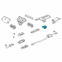 OEM 2000 Honda Accord Plate, Muffler Baffle Diagram - 74653-S4K-A00