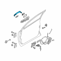 OEM 2015 Nissan Juke Outside Handle Grip, Passenger Side Diagram - 80640-1FU2B