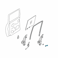 OEM 2000 Nissan Xterra Handle Window Regulator Diagram - 80760-8B400