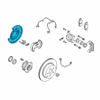 OEM 2011 Infiniti FX50 Rear Brake Plate Assembly, Right Diagram - 44020-1CA6A