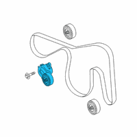 OEM Lincoln Serpentine Tensioner Diagram - L1MZ-6A228-B