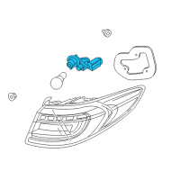 OEM 2015 Hyundai Sonata Rear Combination Holder & Wiring, Exterior Diagram - 92450-C2100
