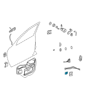 OEM 2000 Chevrolet Monte Carlo Handle Asm-Front Side Door Inside *Black Diagram - 10434204