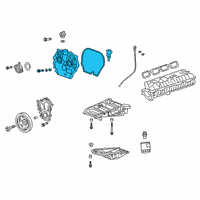 OEM 2021 Cadillac XT5 Upper Timing Cover Diagram - 55514490