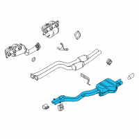 OEM 2010 BMW Z4 Muffler Pipe Diagram - 18-30-7-591-462