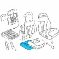 OEM 2000 Chevrolet S10 Pad, Driver Seat Cushion Diagram - 12377605