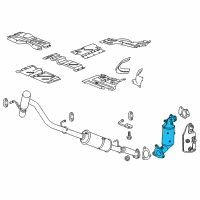 OEM 2017 Chevrolet Express 2500 Warm Up 3Way Catalytic Convertor Assembly Diagram - 55589482
