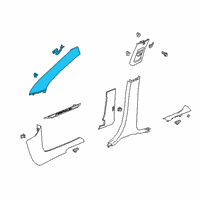 OEM Chevrolet Blazer Weatherstrip Pillar Trim Diagram - 84653936