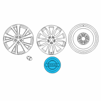 OEM 2016 Nissan Maxima Center Caps Black (1-piece) Diagram - 40342-4RB4B