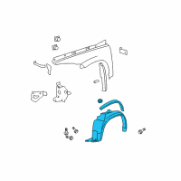 OEM Chevrolet HHR Fender Liner Diagram - 15856031