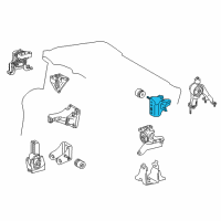 OEM 2015 Toyota Corolla Rear Mount Bracket Diagram - 12321-0T420