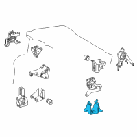 OEM 2014 Toyota Corolla Side Mount Bracket Diagram - 12325-0T370