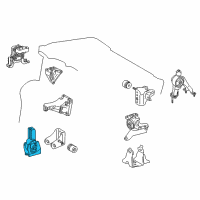 OEM 2019 Toyota Corolla Front Mount Diagram - 12361-0T220