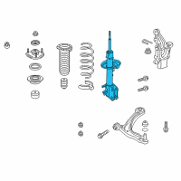 OEM 2015 Honda Odyssey Shock Absorber Unit, Left Front Diagram - 51606-TK8-A04