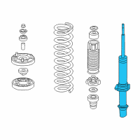 OEM 2014 Honda Crosstour Shock Absorber Unit, Left Front Diagram - 51621-TP7-A06