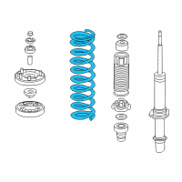 OEM 2013 Honda Crosstour Spring, Front Diagram - 51401-TP7-A04