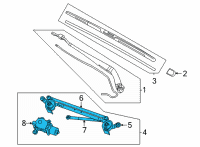 OEM Nissan Rogue Drive Assy-Windshield Wiper Diagram - 28800-6RF0A