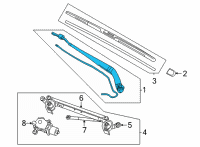 OEM 2021 Nissan Rogue Arm Assy-Windshield Wiper Diagram - 28881-6RF0A