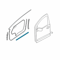 OEM 2015 Nissan Xterra Seal Assy-Front Door Inside RH Diagram - 80834-EA000