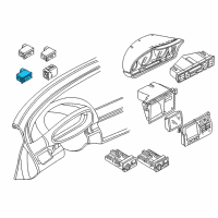 OEM BMW 323Ci Switch Sun Blind Diagram - 61-31-8-360-893