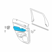 OEM 2019 Jeep Grand Cherokee Rear Door Trim Armrest Diagram - 6FP52DX9AA