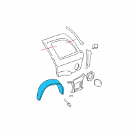 OEM Chevrolet Trailblazer Wheelhouse Liner Diagram - 15122544