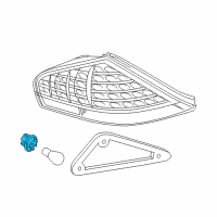 OEM BMW 645Ci Bulb Socket Flasher Tail Light Diagram - 63-21-6-942-452