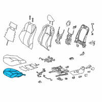 OEM Toyota C-HR Seat Cushion Pad Diagram - 71512-10051