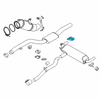 OEM 2020 BMW 530i Tailpipe Trim, Black Chrome, Left Diagram - 18-30-8-631-960