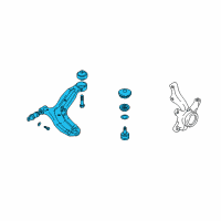 OEM 2007 Hyundai Tiburon Arm Complete-Lower, RH Diagram - 54501-2C602-AS