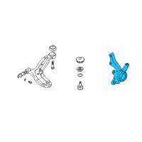 OEM 2005 Hyundai Tiburon Knuckle-Front Axle, RH Diagram - 51716-2C800