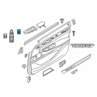 OEM 2021 BMW 745e xDrive Front Door Cluster Switch Unit Diagram - 61-31-9-382-503