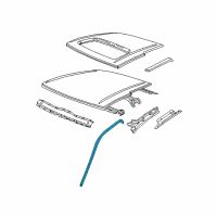 OEM 2004 Nissan Xterra WEATHERSTRIP Roof Drip LH Diagram - 76843-9Z000