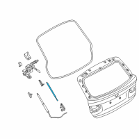 OEM 2014 BMW 320i xDrive Gas Pressurized Spring For Trunk Lid Diagram - 51-24-7-263-153