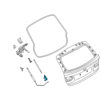 OEM 2016 BMW 328i xDrive Bracket Gas Press.Spring Left Diagram - 51-24-7-263-099