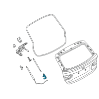 OEM 2017 BMW 328d xDrive Bracket Gas Press.Spring Left Diagram - 51-24-7-263-099