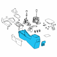 OEM Toyota Corolla Console Base Diagram - 58910-02360-C0