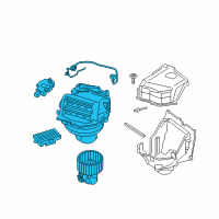 OEM BMW 750Li Blower Motor Diagram - 64116987595