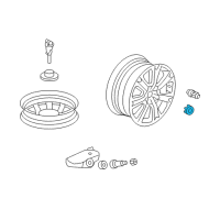 OEM 2010 Acura RL Cap Assembly, Aluminum Wheel Center Diagram - 44732-SJA-A00