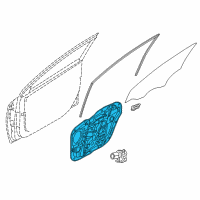 OEM 2019 Hyundai Ioniq Front Left-Hand Door Module Panel Assembly Diagram - 82471-G2010