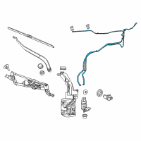 OEM 2018 Jeep Cherokee Hose-Windshield Washer Diagram - 68102967AA