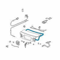 OEM 1999 Honda Civic Weatherstrip, Trunk Lid Diagram - 74865-S04-003