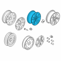 OEM 2013 Ford Escape Wheel, Alloy Diagram - CJ5Z-1007-A