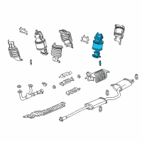 OEM 2008 Honda Ridgeline Converter, RR. Primary Diagram - 18290-RJE-A00