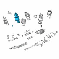 OEM 2013 Honda Ridgeline Converter, Front Primary Diagram - 18190-RN0-A10