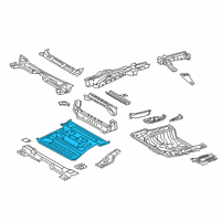 OEM Toyota RAV4 Center Floor Pan Diagram - 58211-0R050