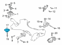 OEM 2021 Hyundai Santa Fe Bracket-Roll Rod Support Diagram - 45218-4G610